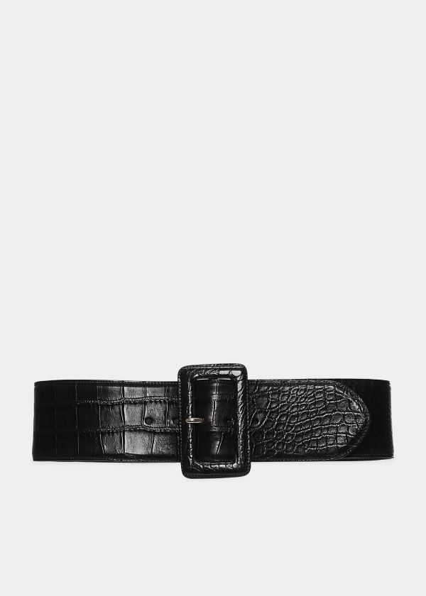 Women's Ralph Lauren Trench-Buckle Alligator Belt | 739510AWF